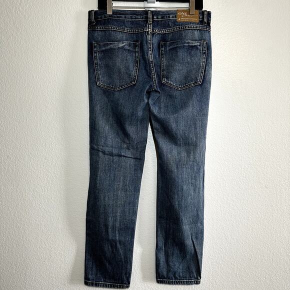 One by One Teaspoon Awesome Baggies Jeans Low Rise Relaxed Destroyed Blue 28x30 - Picture 6 of 6